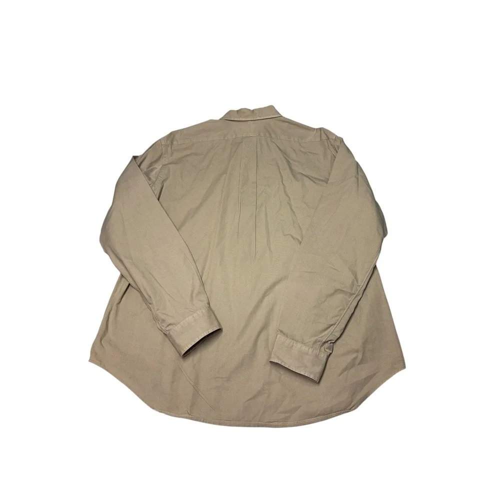 Polo Ralph Lauren Mens XL Tan Classic Fit Long Sleeve Button Down Cotton Shirt